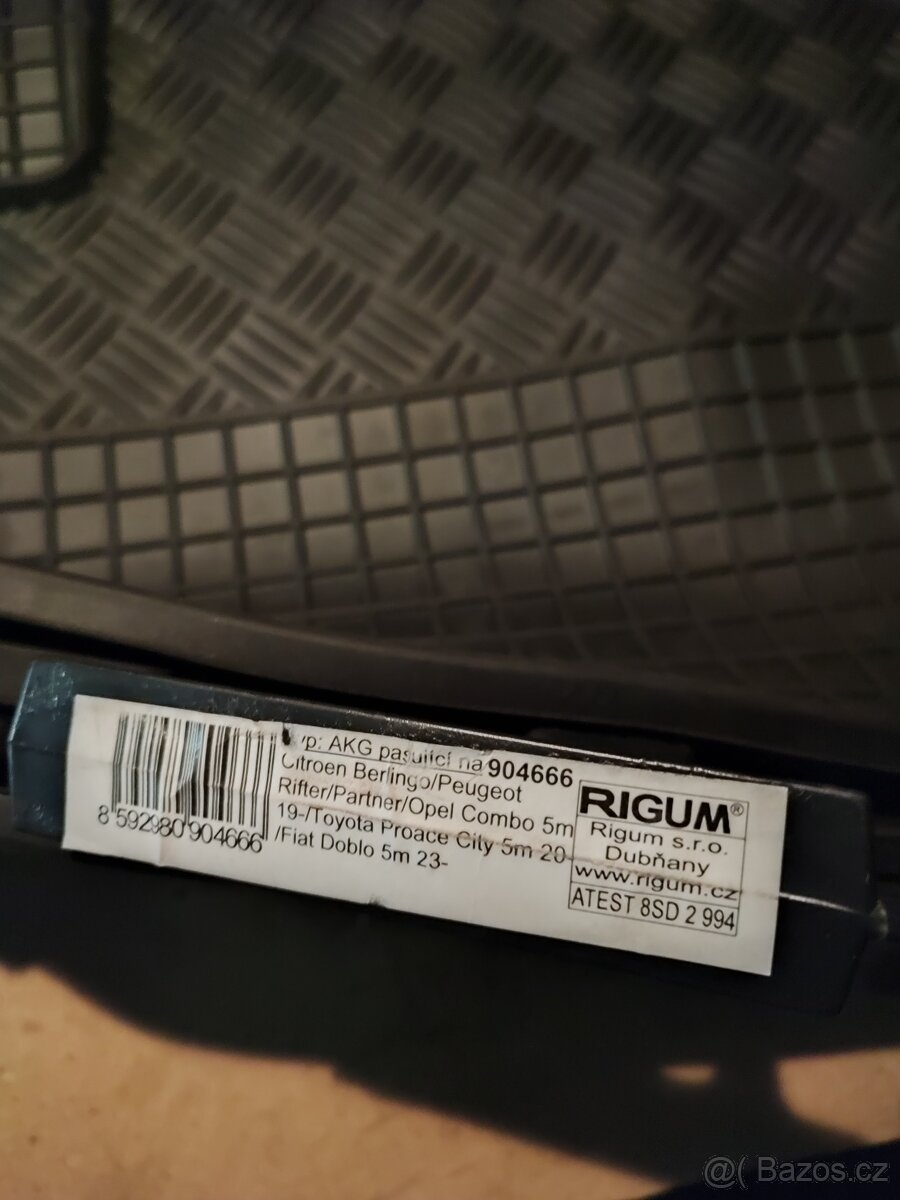 Nový Gumové autokoberce Citroen Berlingo Peugeot rifter - 3