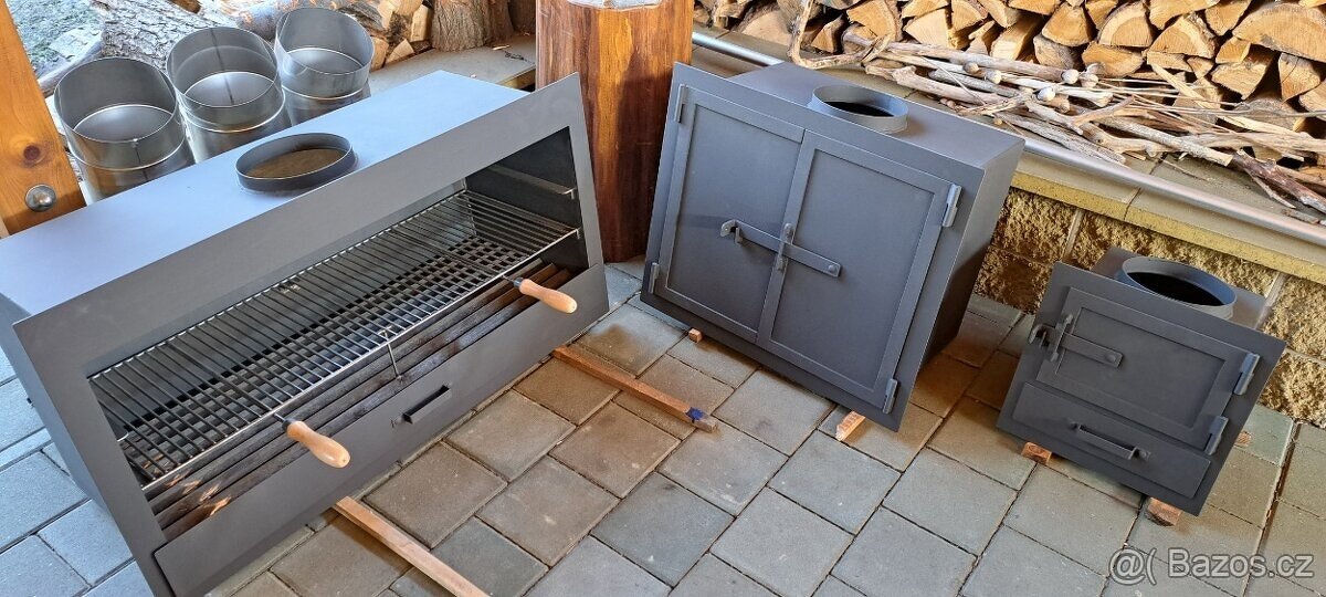 Grilovaci krbová vložka do gabionu,topeniště,udírna - 3