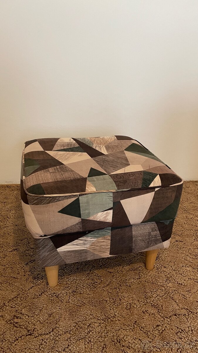 Křeslo Astrid s taburetem . - 3