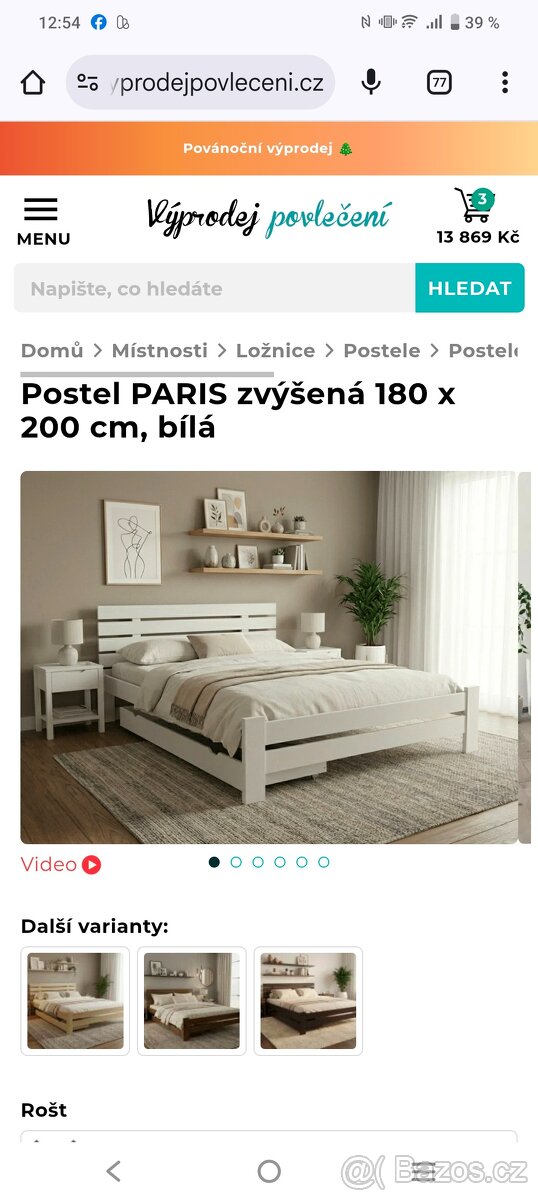 Manželská postel PARIS 180x200 - 3