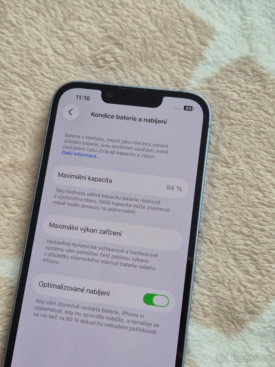 iPhone 14 128gb stav baterie 94% - 3