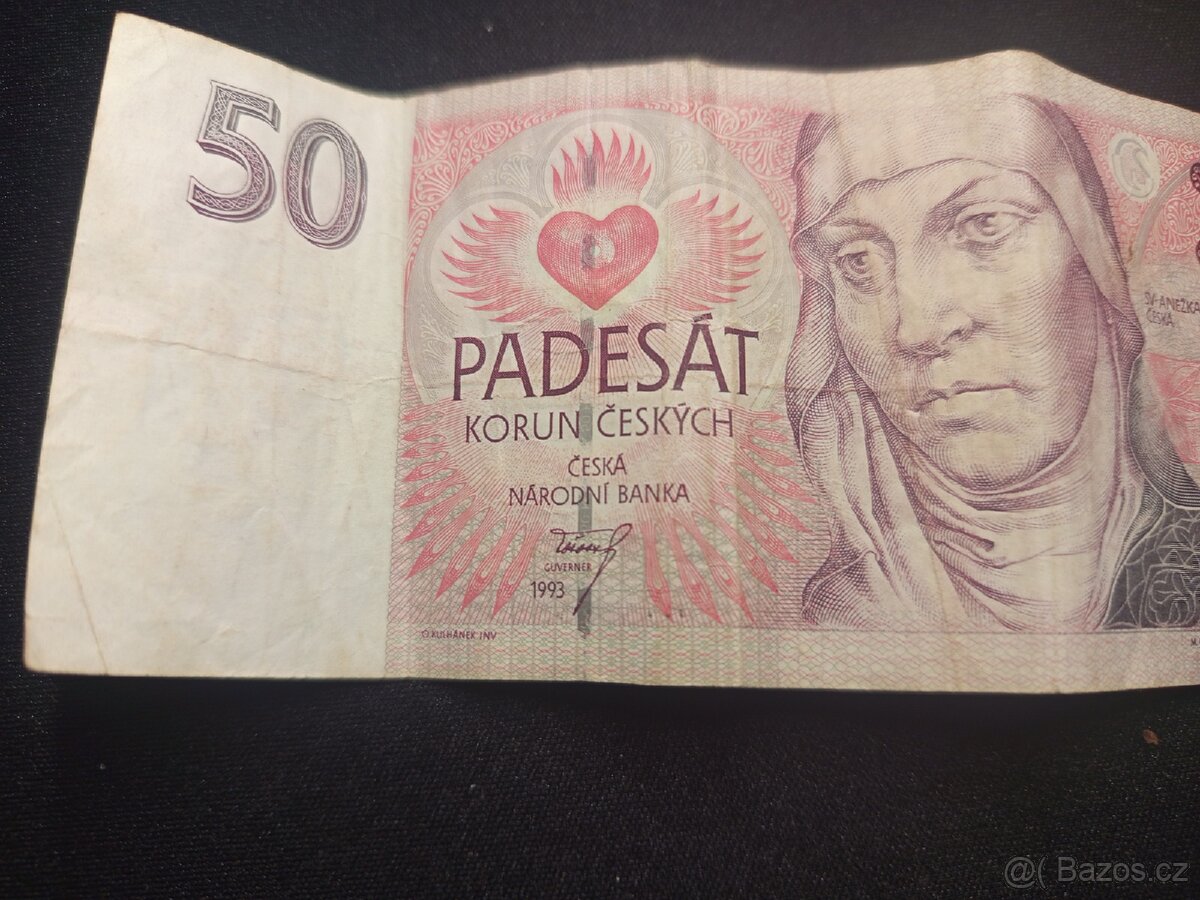 50Czk Bankovka Sv.Anežka.Česká A19 - 3