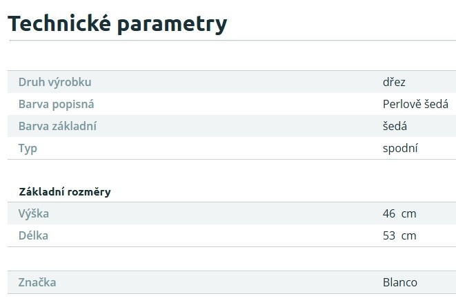 Dřez Blanco granitový - nový (523435) - 3