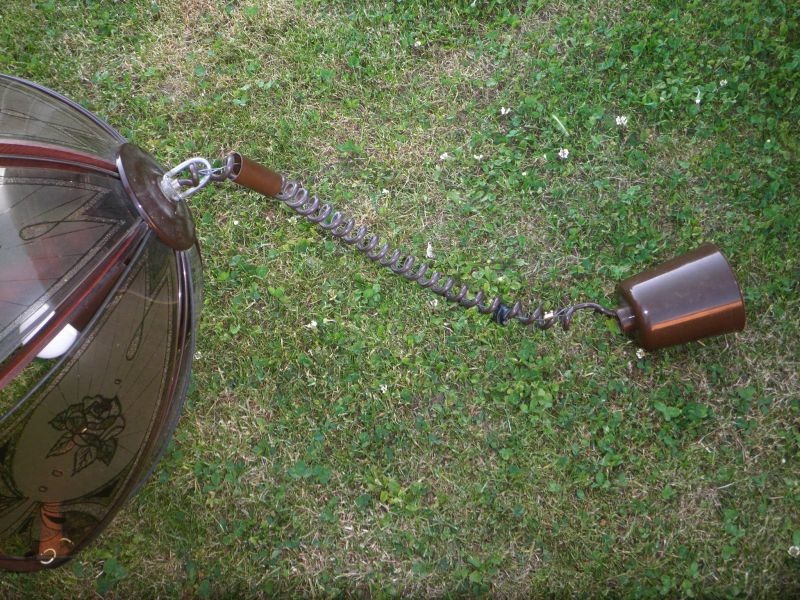 Lustr, dřevo, sklo - 3