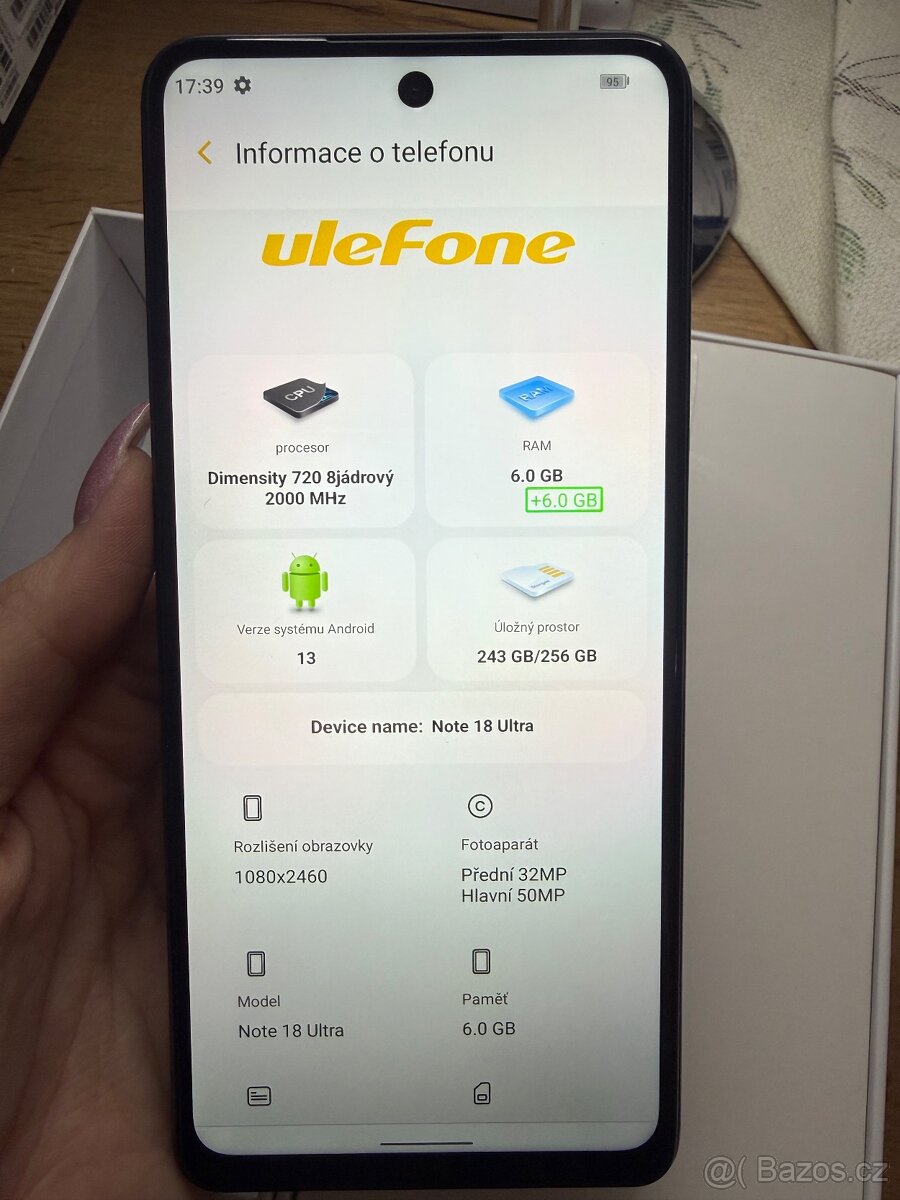 UleFone Note 18 Ultra 256GB Lustrous Black - 3