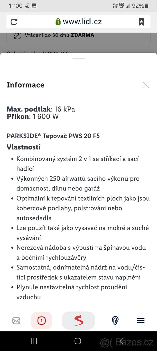 Parkside tepovač - 3