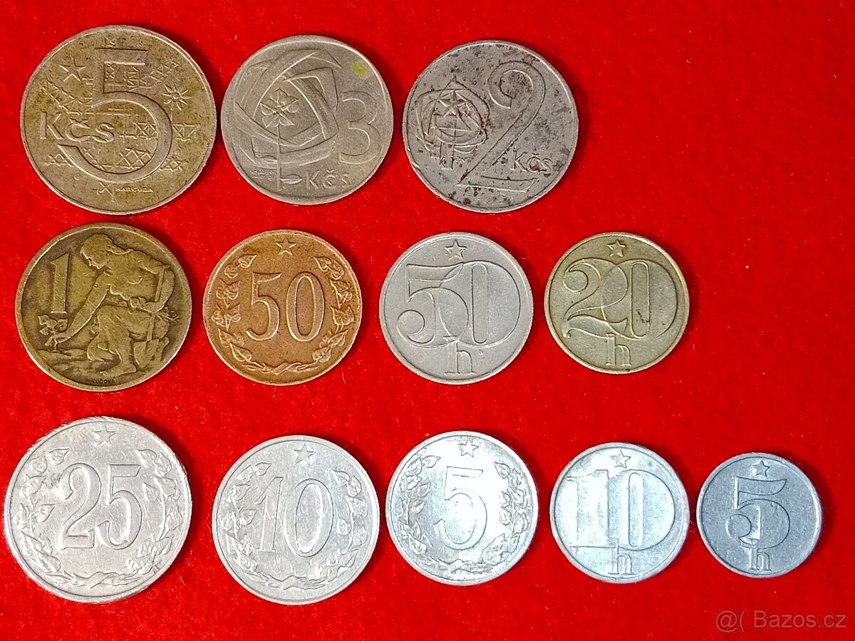 Československé mince 44 ks - vhodné jako dárek - 3
