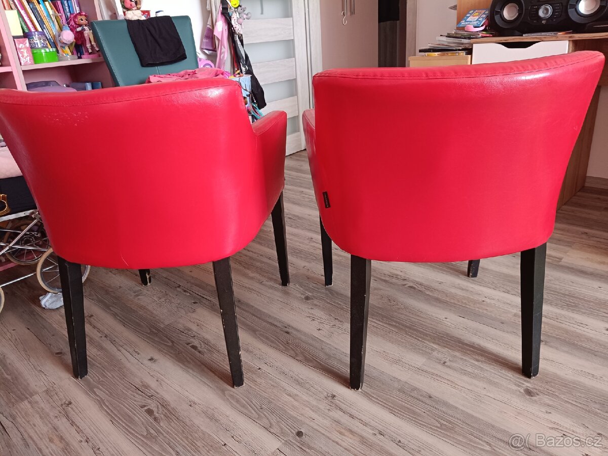 2 x kožená křesla - 3
