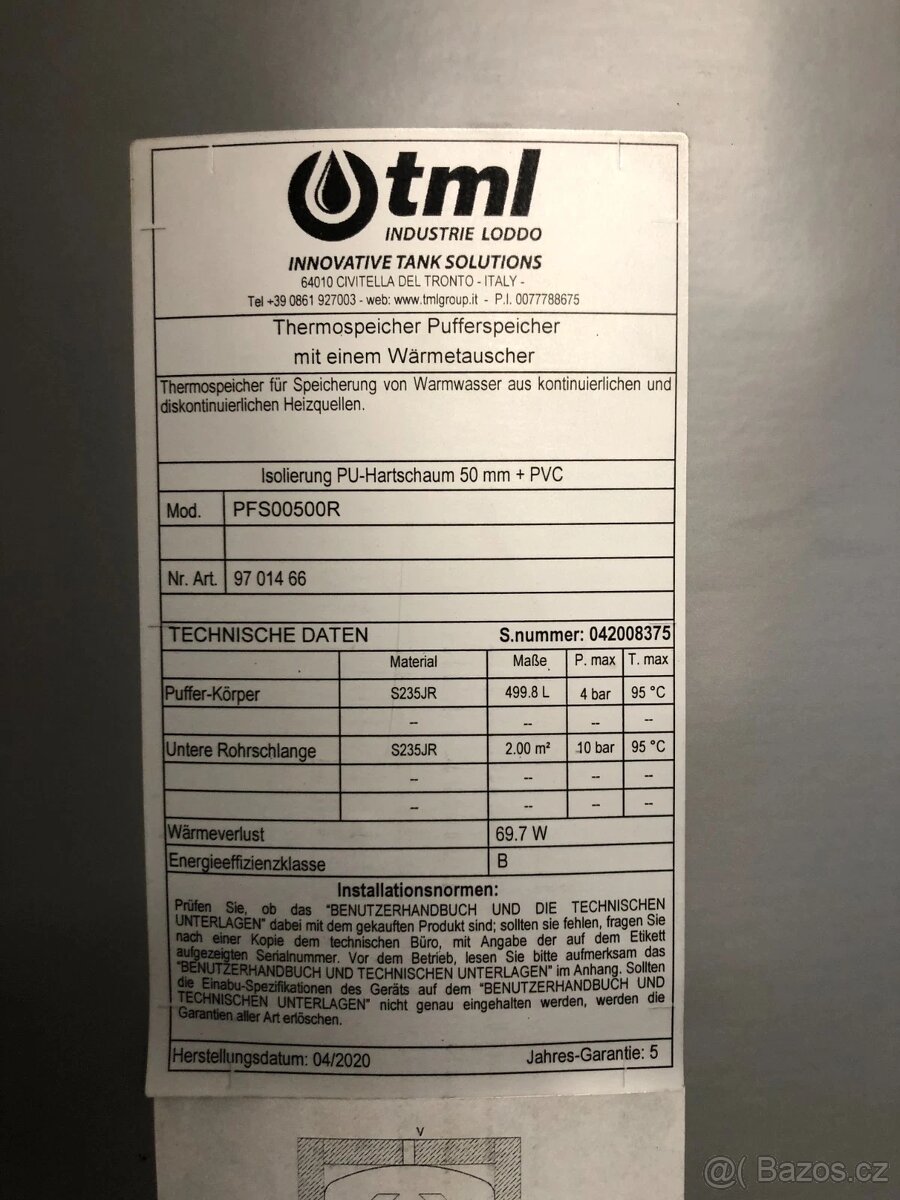 Akumulacni nadrz 500l solar Topeni Beroun - 3