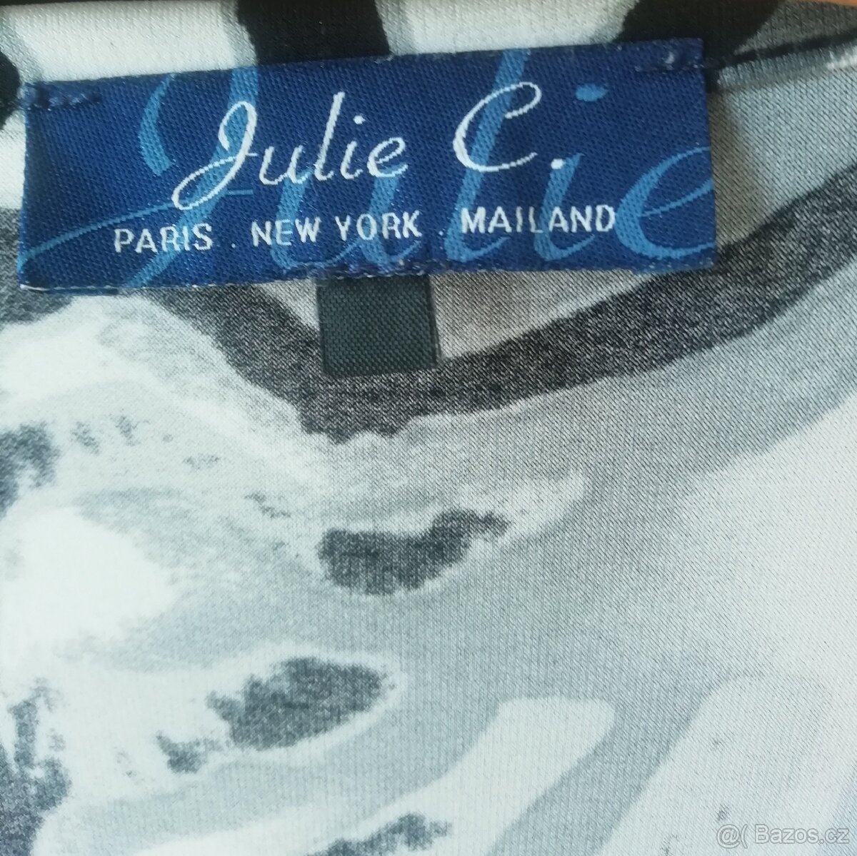 Abstrakce +květy - značkové šaty Julie C XXL, měřte - 3