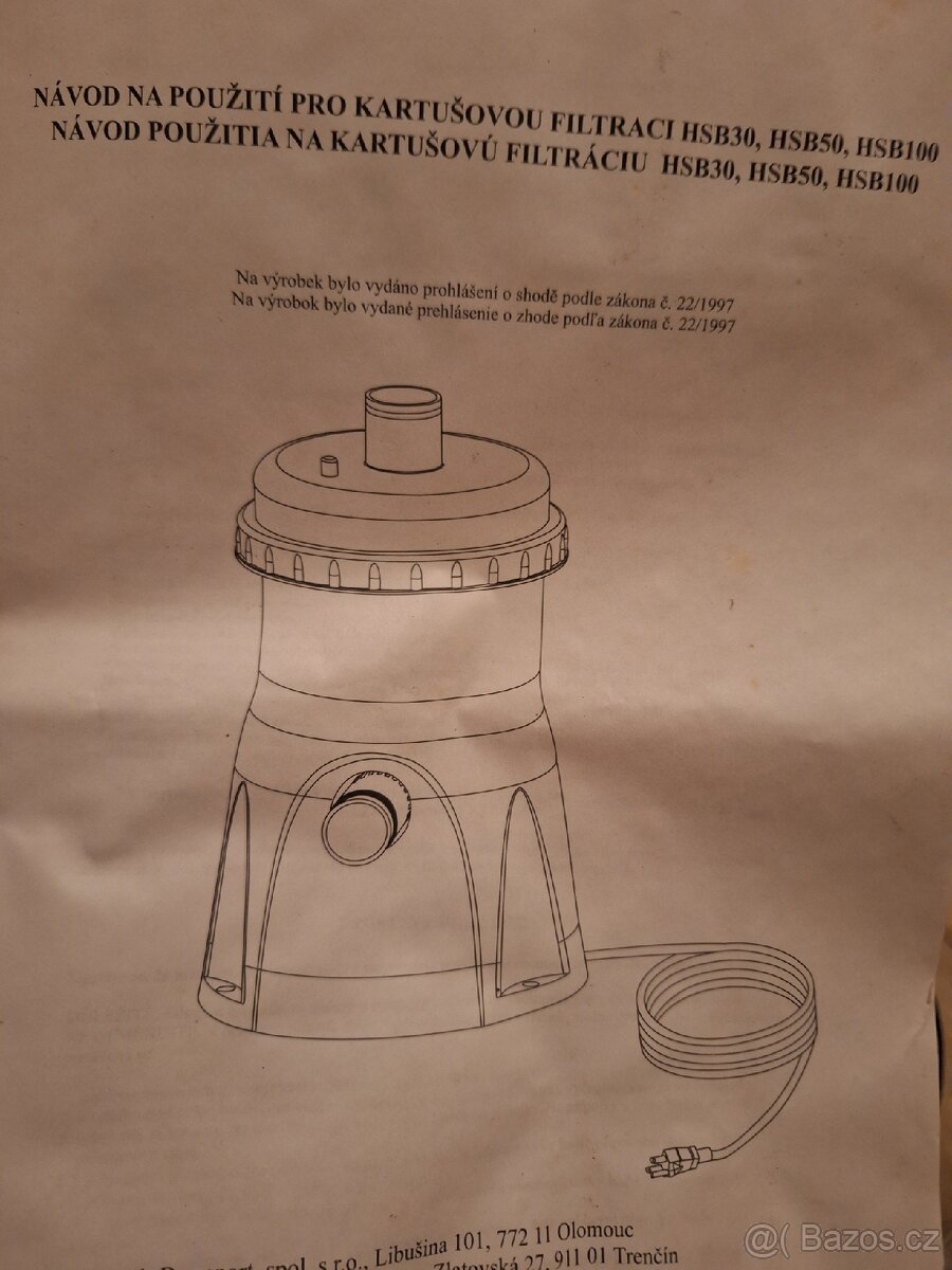 Bazénové filtrační čerpadlo HSB50 - NOVÉ - 3