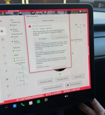 Tesla 3 Tesla Y bocní kamera side camera Tesla - 3