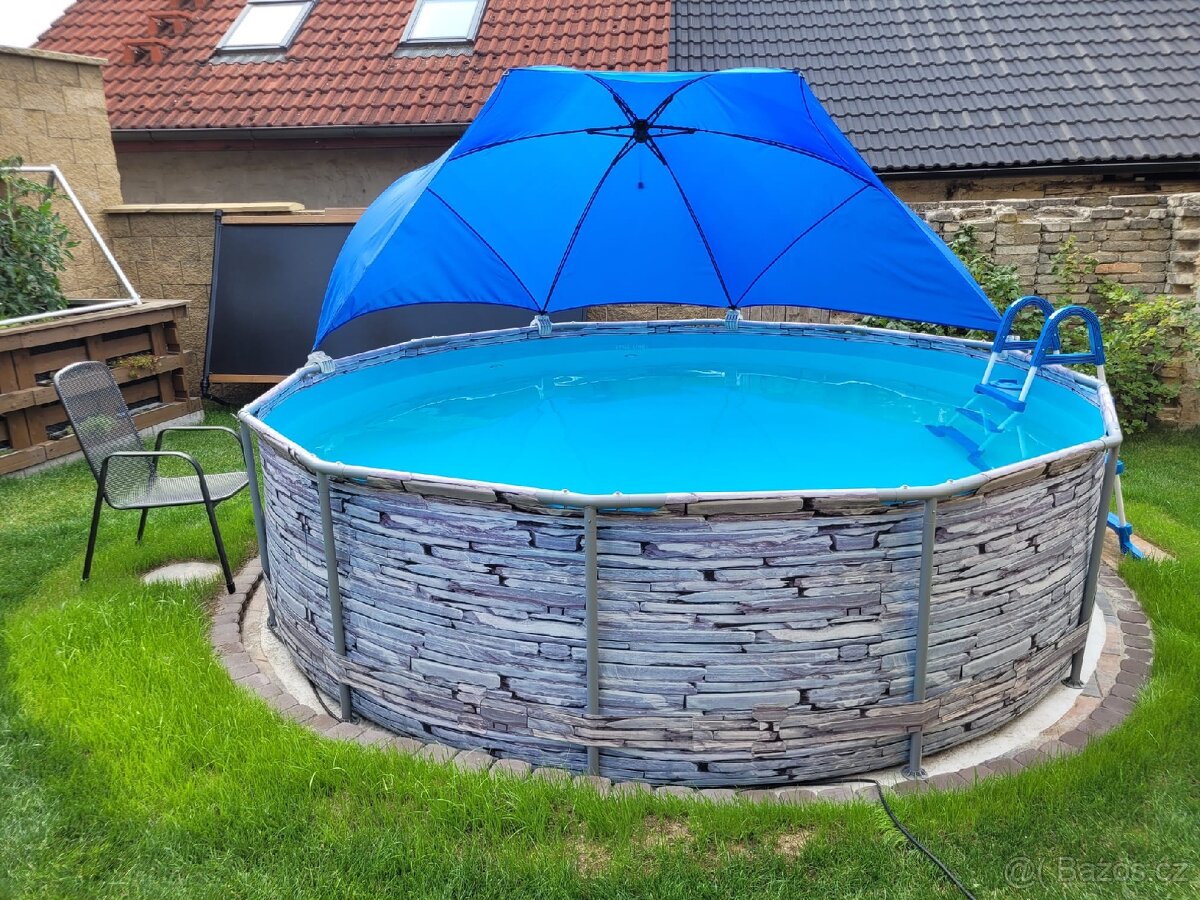 Skládací stříška na rámový bazén 3,66m. - 3