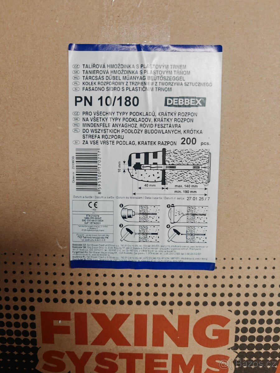 Talířová hmoždinka + zátky - 3