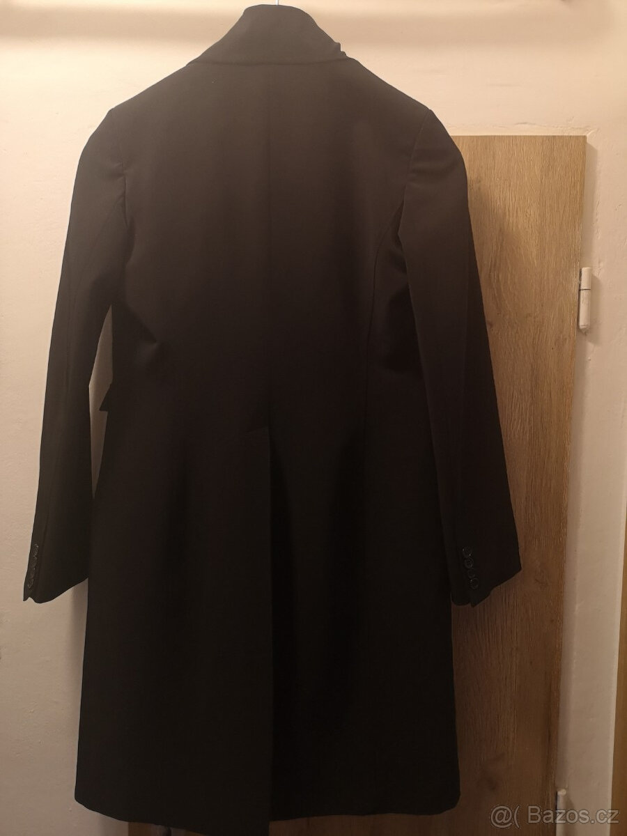 Italský elegantní černý kabát zn. Castellani - 3