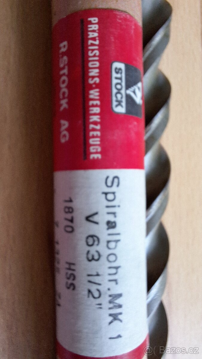 Nový vrták R. Stock HSS Ø 12,7 mm, DIN 1870, MK-1 - 3