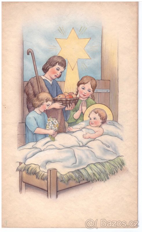 Starožitný ručně malovaný svatý obrázek, 8ks - SLEVA - 3