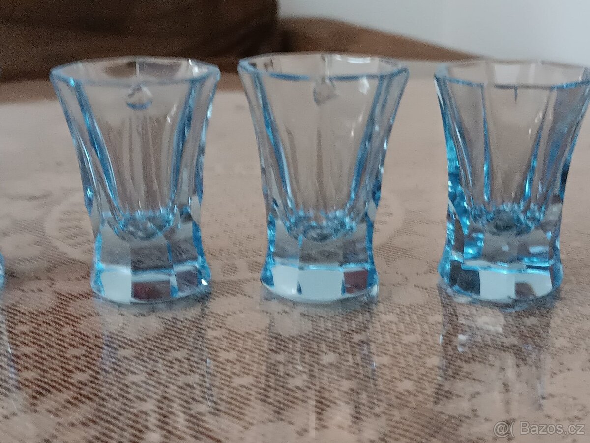 Starožitná karafa a 6 panáků art Deco - 3