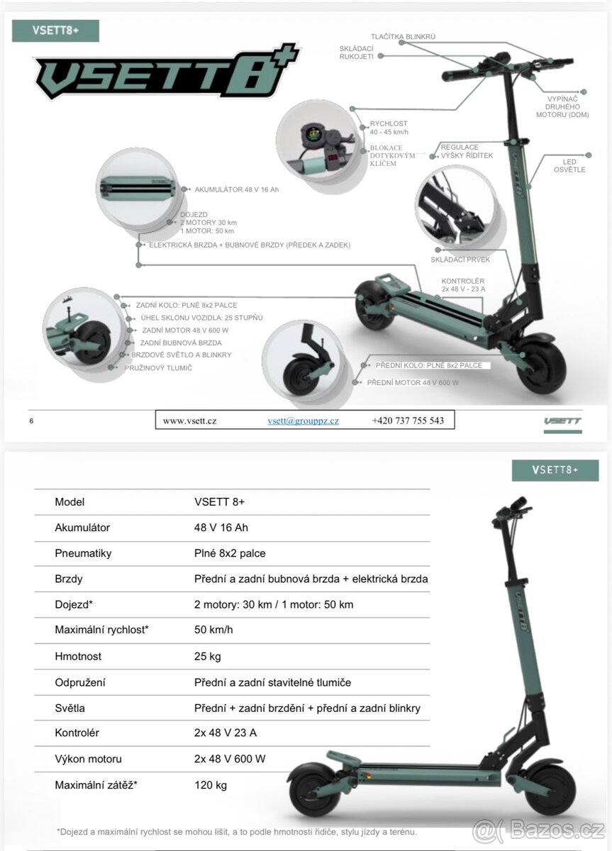 Elektrokolobezka Vsett8+ - 3