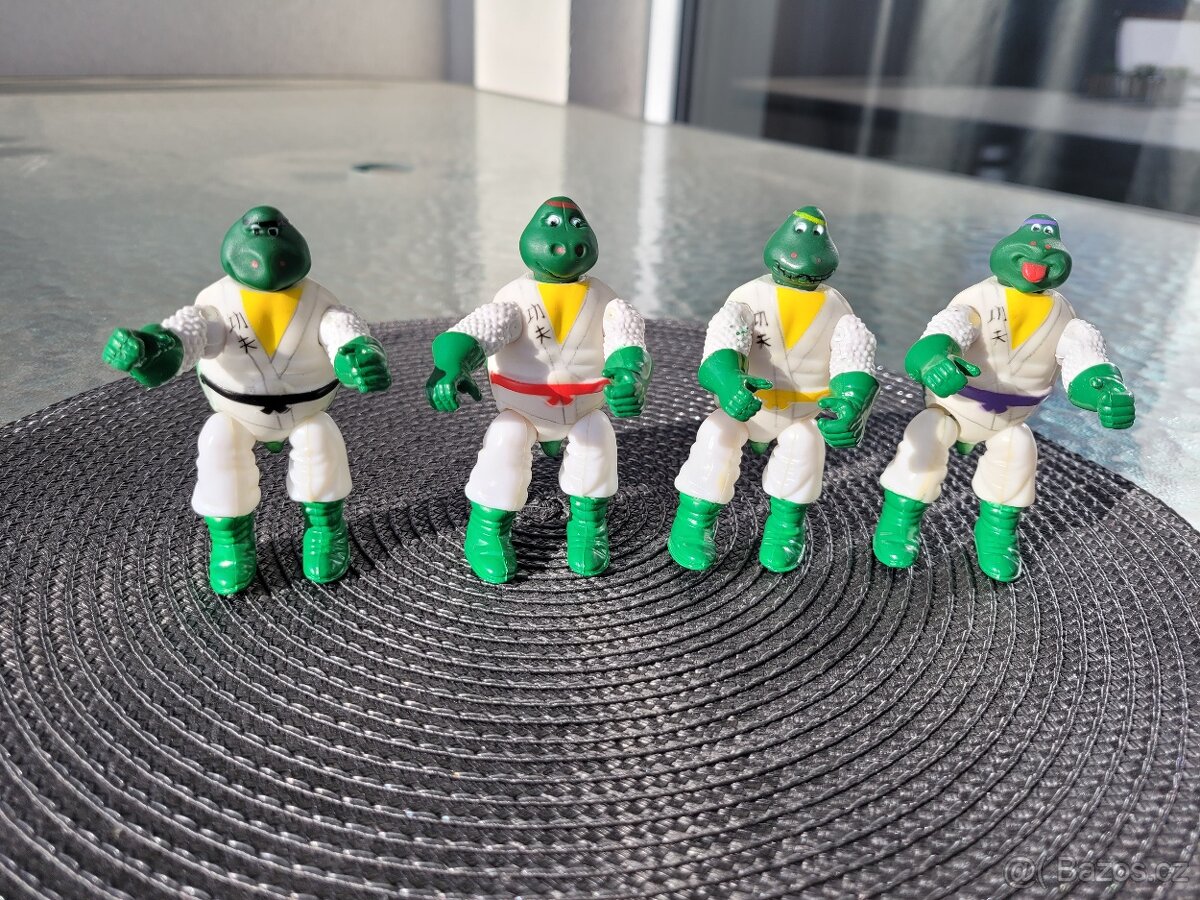 Želvy Ninja, figurky, ruční malba, 1980-1990, set - 3