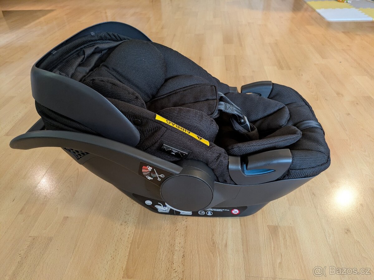 Autosedačka vajíčko Moon Pixel s bází Isofix a adaptéry - 3