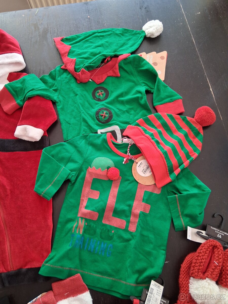 Vánoční oblečení na mimi vel 62/68 - 3