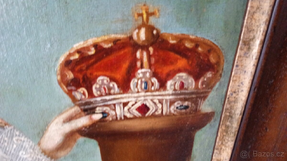 Prodám starý obraz- olej, zámecký - 3