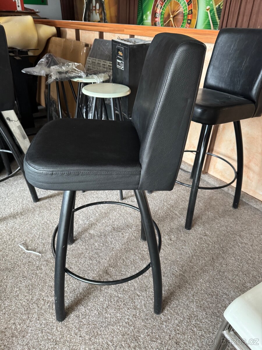 Prodám barové židle kožené - 3
