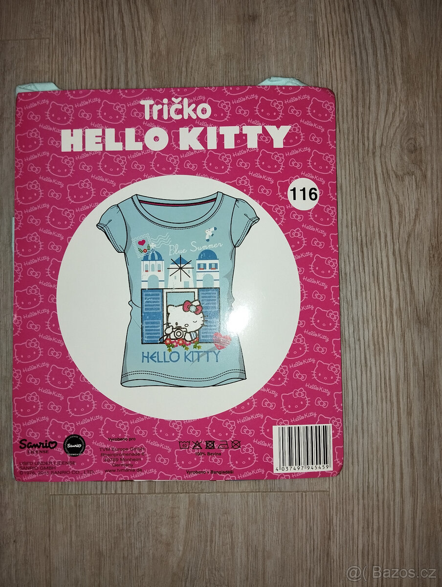 Triko, tričko NOVÉ zn. HELLO KITTY, vel. 116 - 3