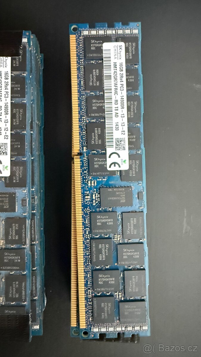 Prodám RAM moduly 16GB ECC Registered DDR3 SK hynix - 3