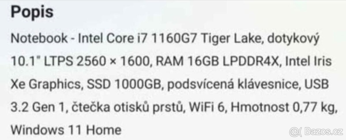 Notebook Onemix 4 i7 - 3