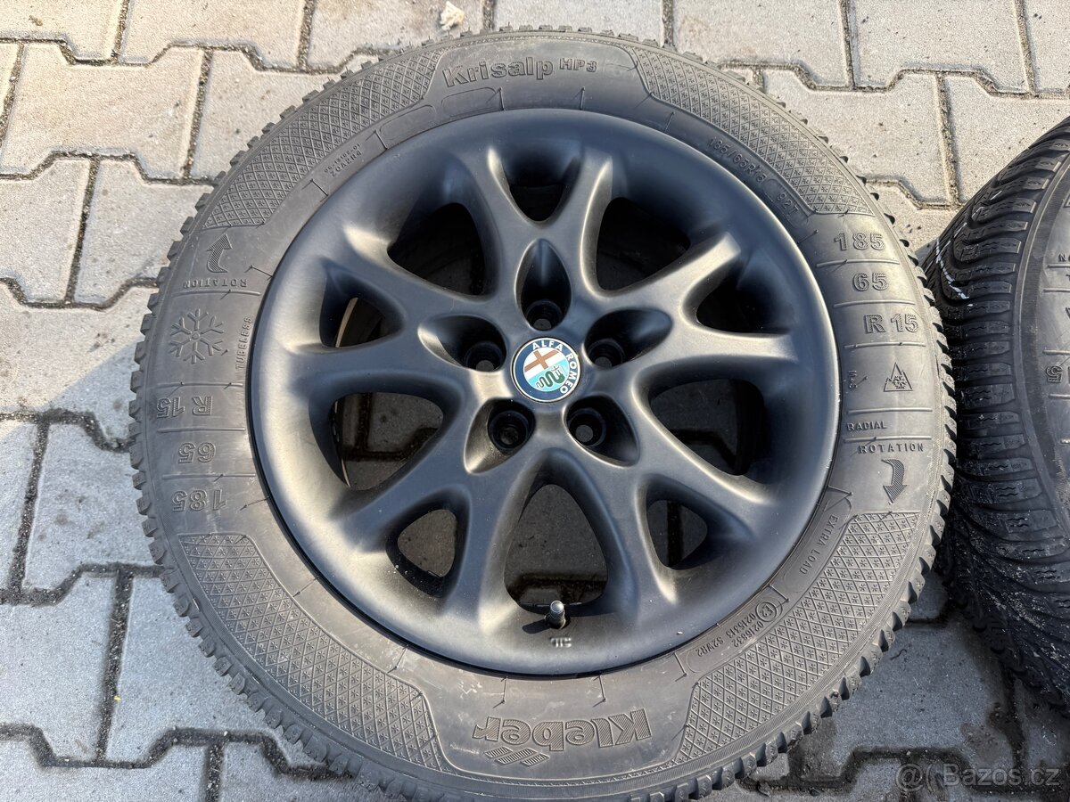 4x al kola 5x98 15 + pneu zimní 185/65 R15 - 3