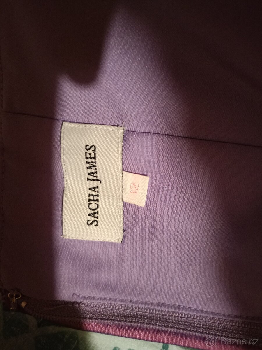 Prodám dlouhé vínové plesové šaty - 3