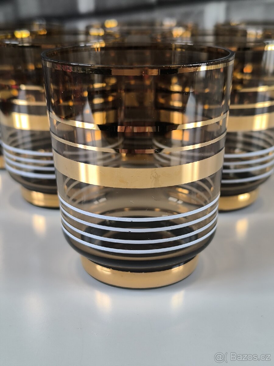 Sada 6ti starožitných skleniček na whisky - 3