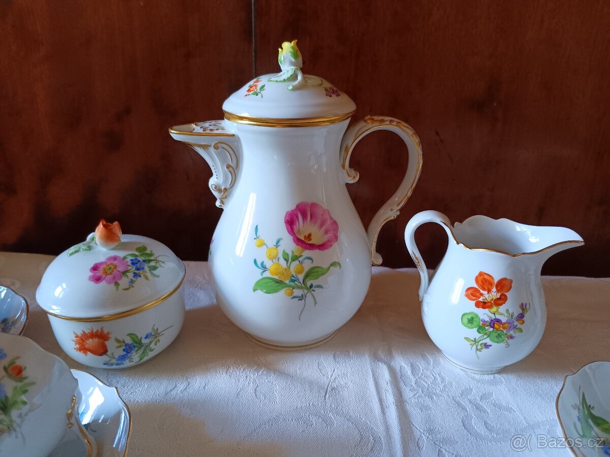 Míšeň, Meissen - malovaný porcelánový servis - 3