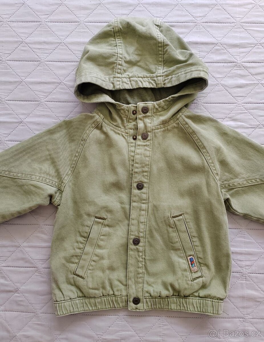 Džínová bunda s kapucí Zara vel. 3-4 (104cm) - 3