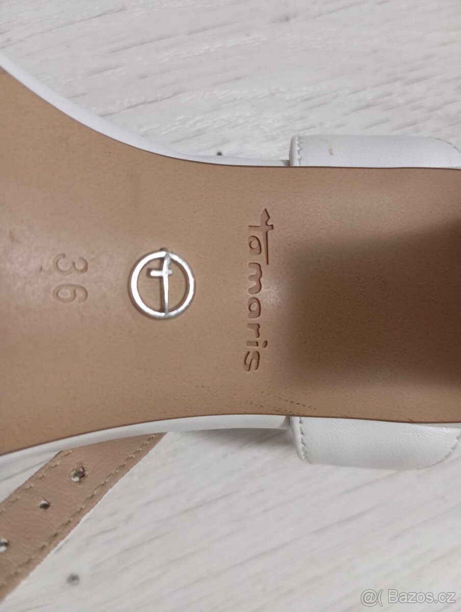 Elegantní bílé sandály Tamaris,vel. 36 - 3