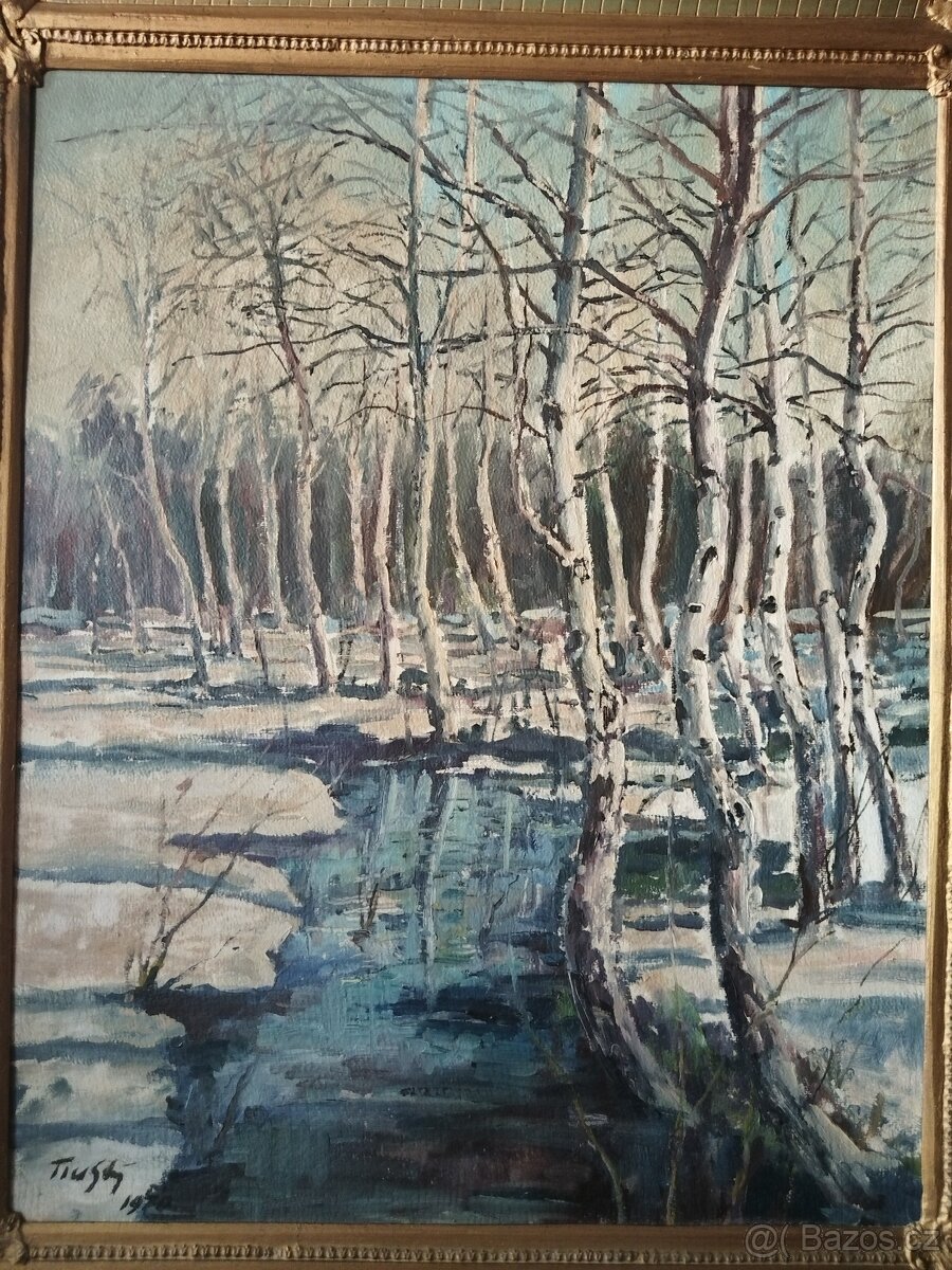 obraz ZIMNÍ NÁDHERA, olej, Jaroslav Tlustý - 3