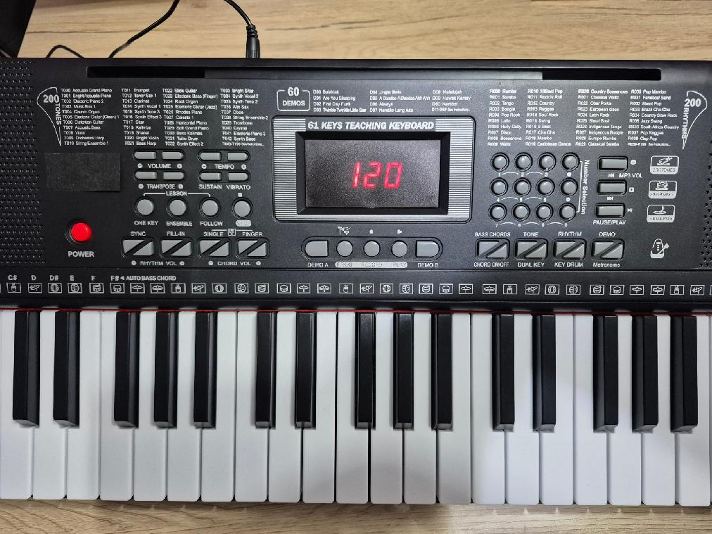 Největší nové led piano/klávesy/keyboard+USB+MP3,61 kláves - 3