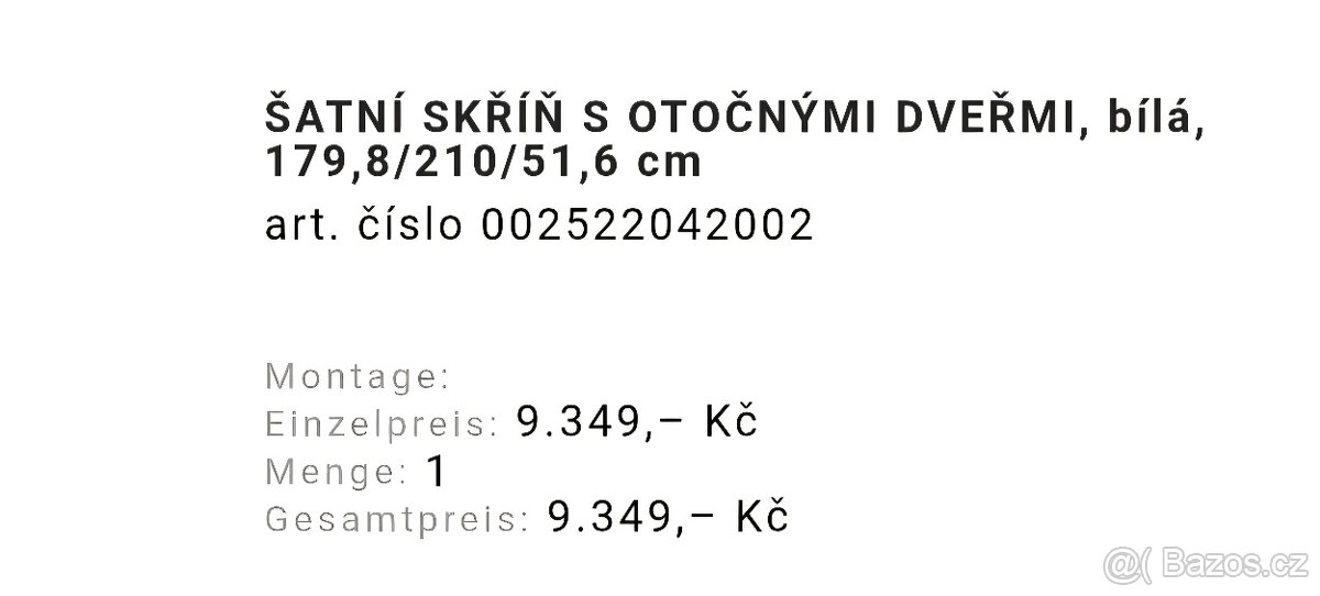 Šatní skříň - 3