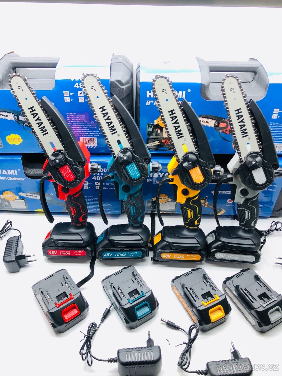 Aku pila 6” s aut. mazáním + 2xbaterie, nabíječka,box - 3