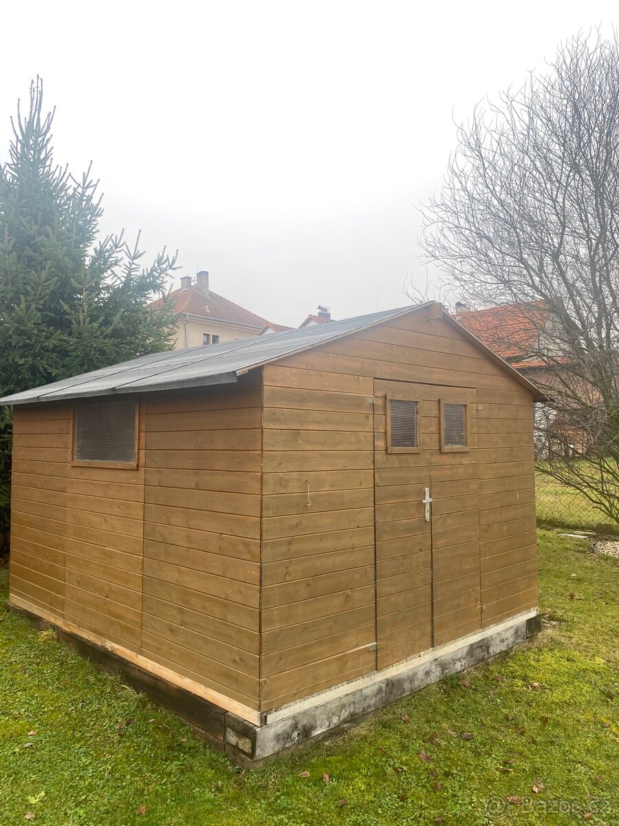 Dřevěná zahradní bouda 3 × 3,5 m - 3