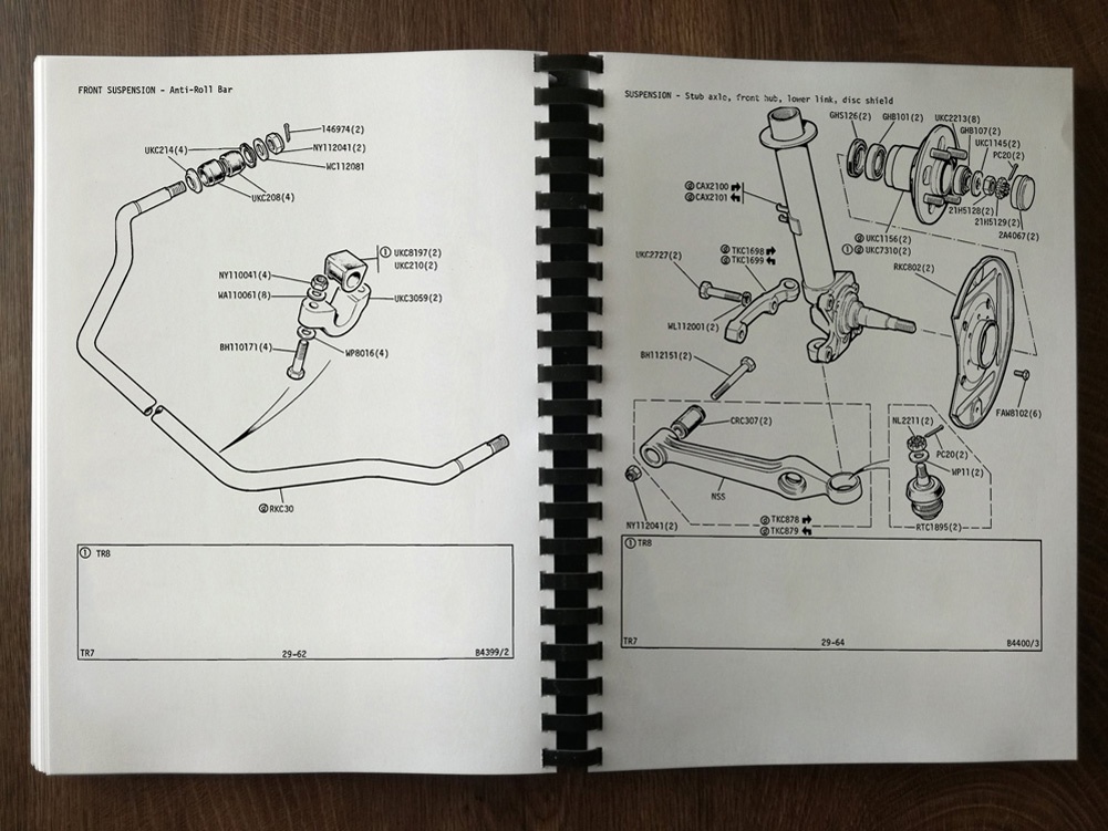 Katalog dílů Triumph TR7 & TR8 - 3