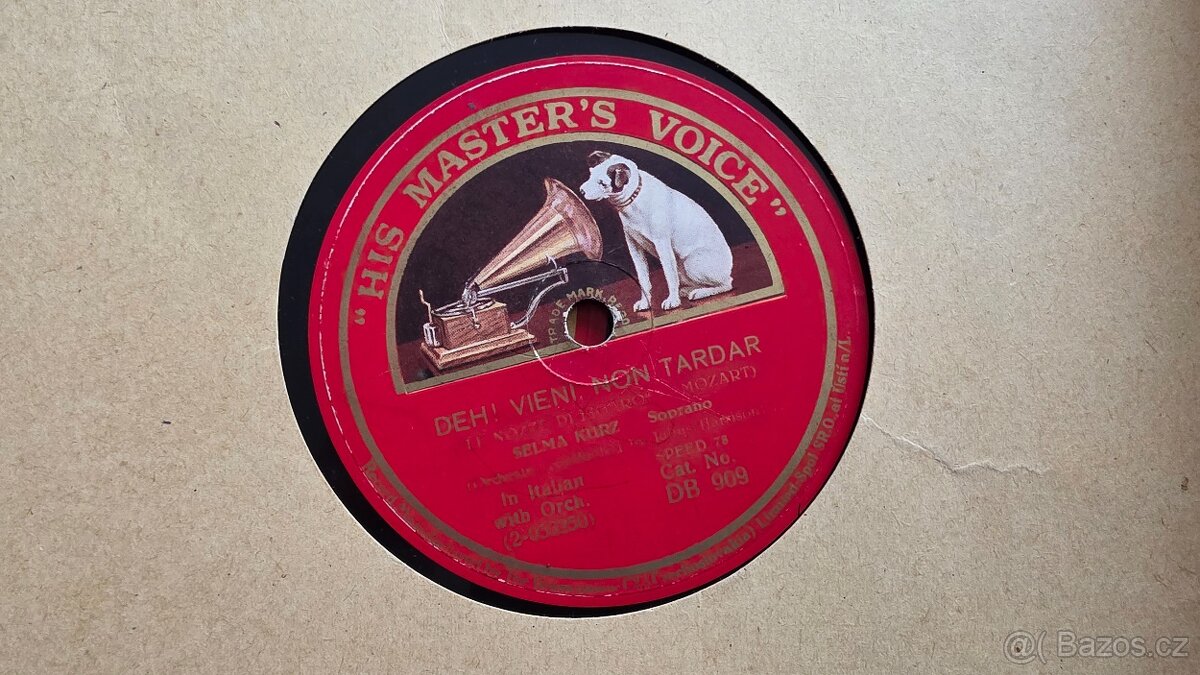 Staré šelakové desky platne LP 78 His Masters Voice - 3