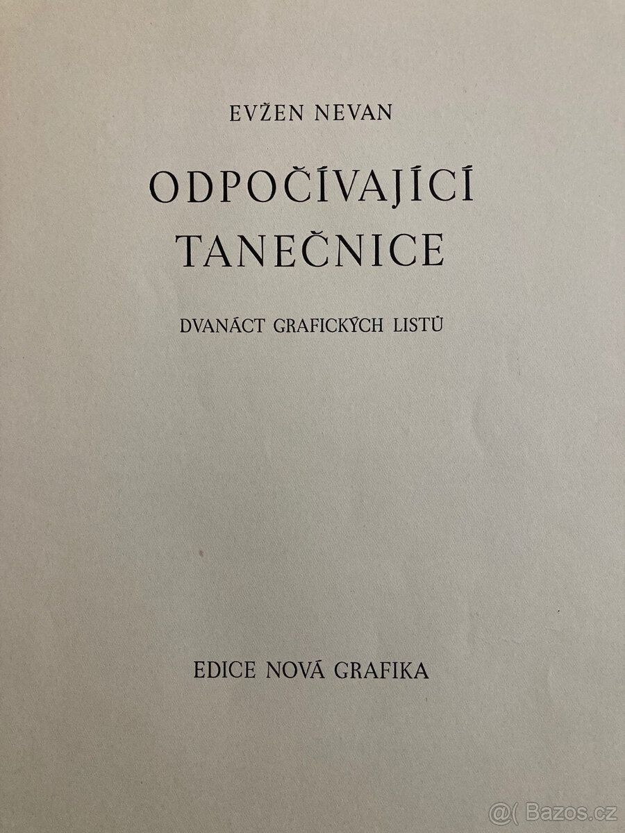 E. Nevan - Odpočívající tanečnice (12 grafík), 1946 - 3