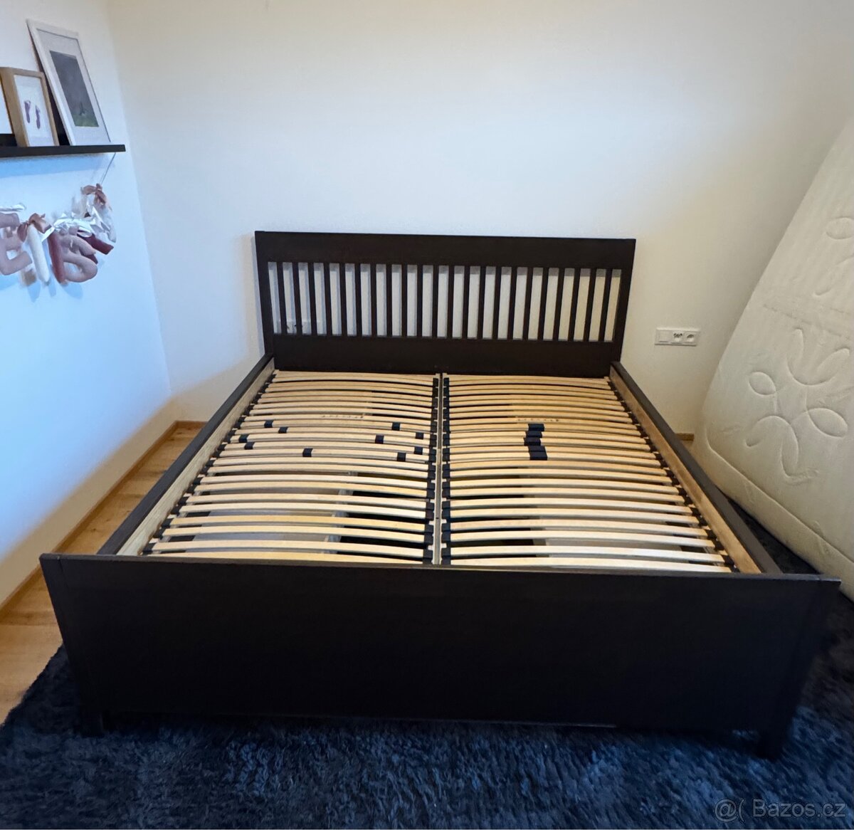 Dřevěná postel 180x200 cm IKEA IDANAS - 3