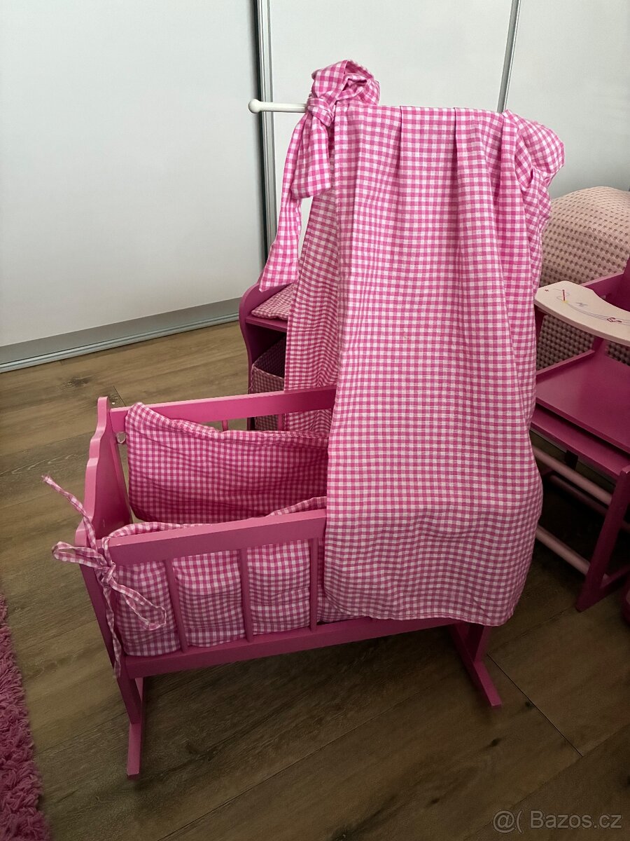 Krasny dreveny nabytek pro panenku- miminko - 3