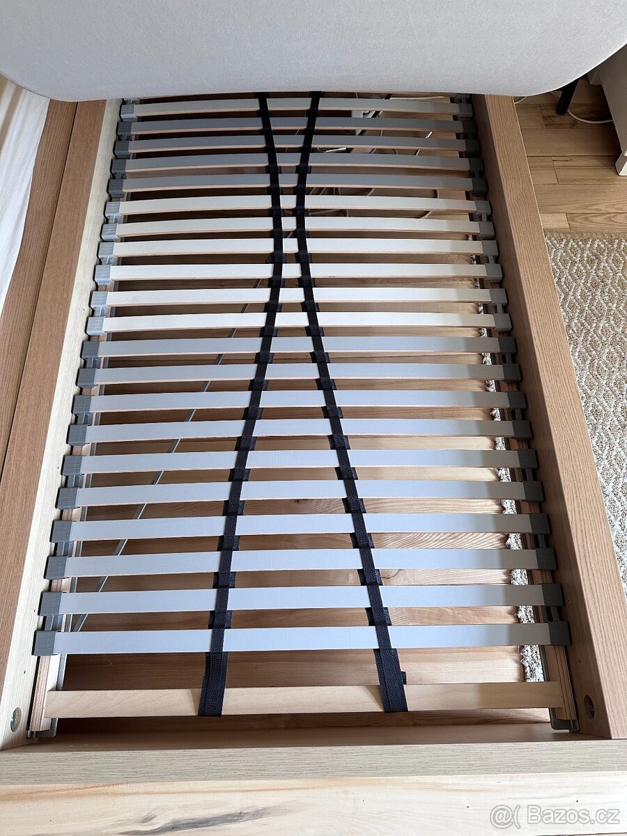postel MALM IKEA 90x200, rošt Lonset a matrace Morgedal - 3