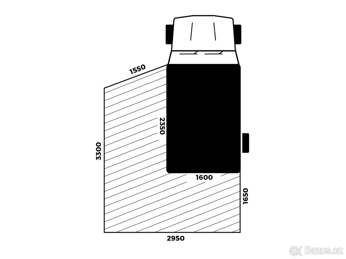 nová samonosná markýza 270° DRIFTA STOCKTON 2.5m - 3