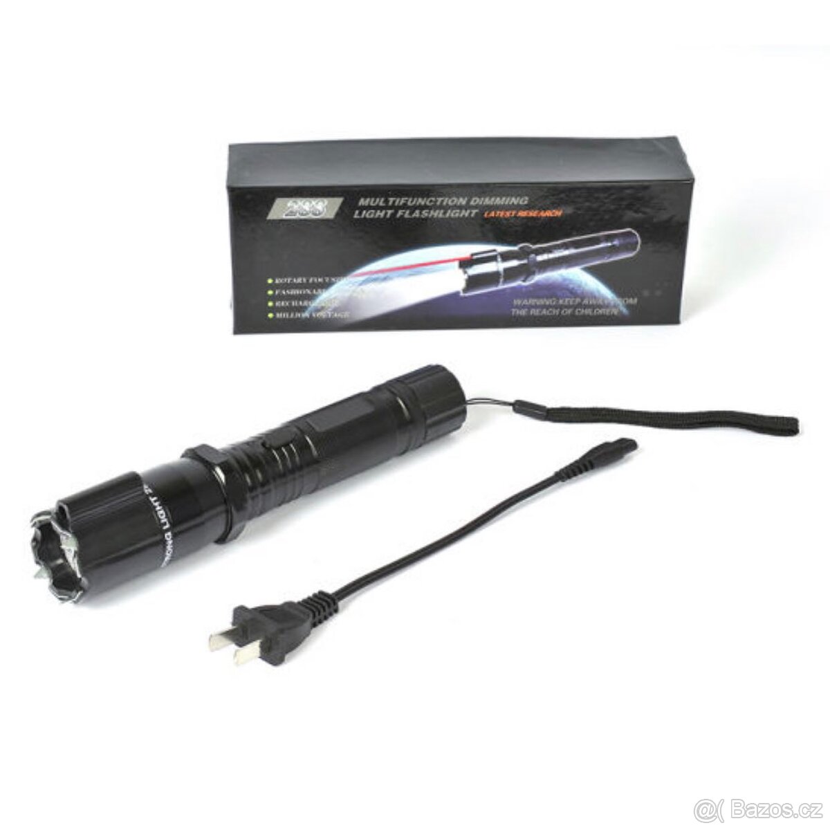 Svítilna s paralyzérem a laserem 3v1 - 3